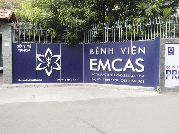 BV Emcas, nơi xảy ra vụ việc.