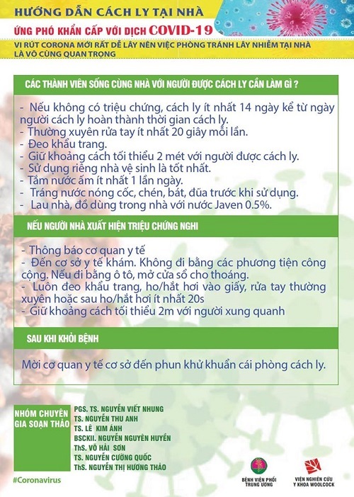 Bảng theo dõi nhiệt độ cơ thể khi cách ly tại nhà
