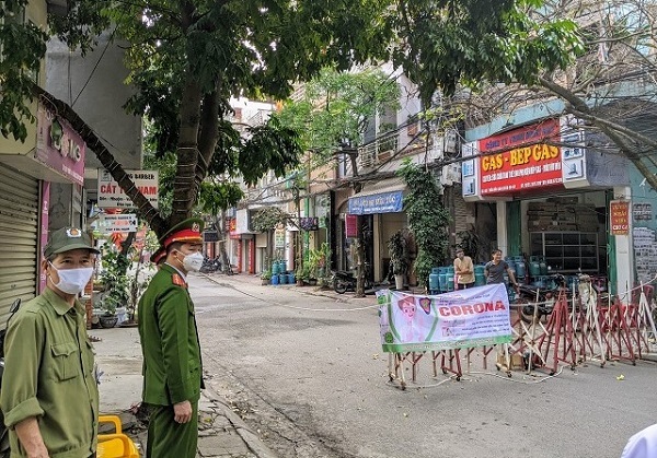 1 chốt kiểm soát dịch bệnh tại quận Hải An, tp Hải Phòng - Ảnh: Haiphong.gov.vn