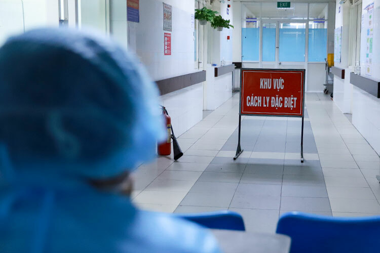 Khu vực cách ly, điều trị ba ca dương tính tại Bệnh viện Đà Nẵng. Ảnh: Nguyễn Đông.