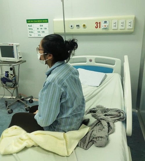 Bệnh nhân số 17 đang điều trị tại Bệnh viện Bệnh Nhiệt đơi TW cơ sở Đông Anh