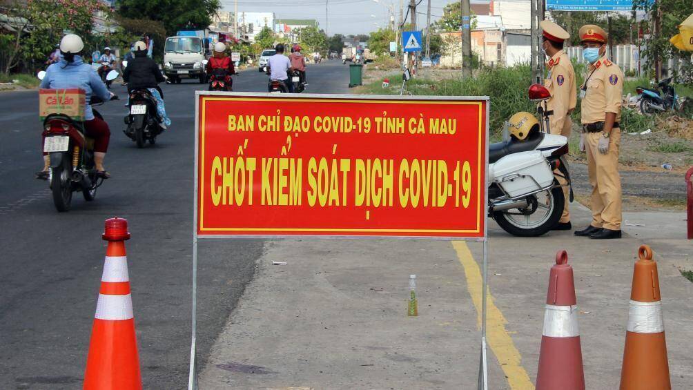 Chốt kiểm soát dịch Covid-19 ở tỉnh Cà Mau