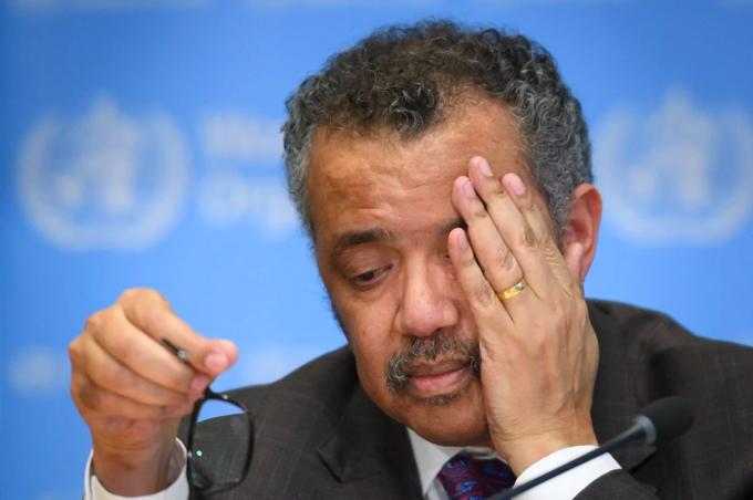 Tổng giám đốc WHO Tedros Adhanom Ghebreyesus trong cuộc họp tại thành phố Geneva, Thuỵ Sĩ hồi tháng 2. Ảnh: AFP