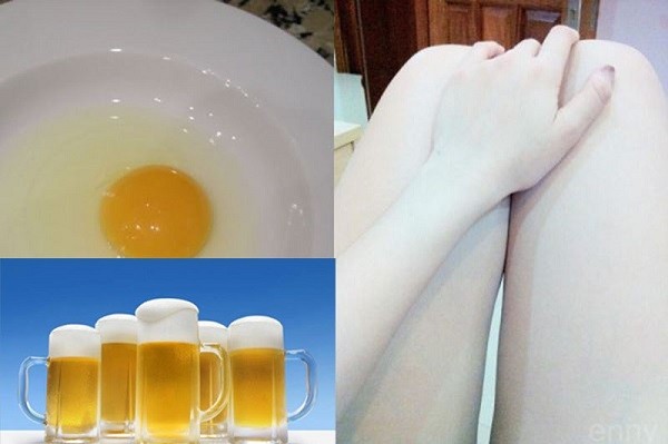 Egg maskwith beer for full body skin. Photo adiva.com.vn