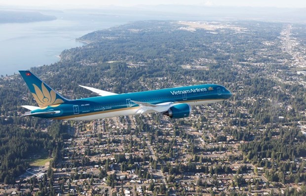 A plane of national flag carrier Vietnam Airlines