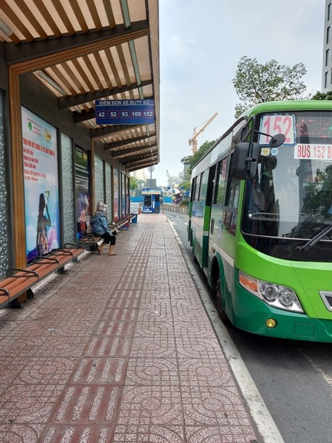 Posters about the danger ofsmoking and information about smoking-in-publicviolationscan be seen at abus station in HCM City. — Photo courtesy of The Centre for Health Consultation and Community Development