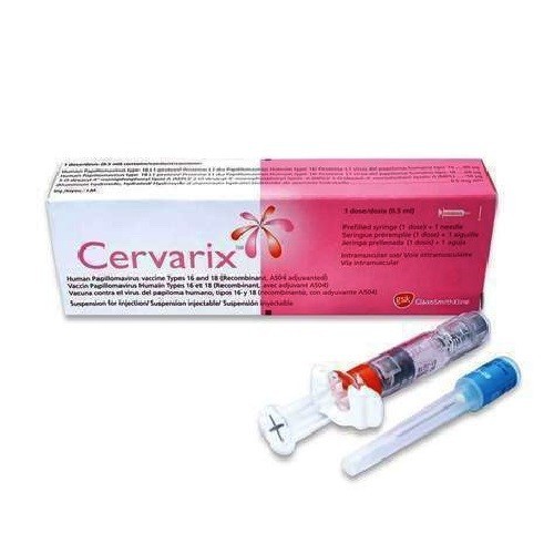 Vaccine Cervarix với lịch tiêm 3 mũi cho trẻ em, phụ nữ từ 10 đến 25 tuổi.