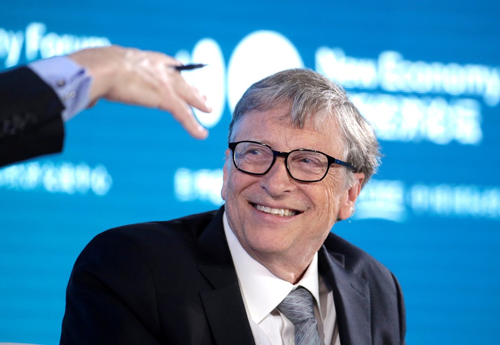 Tỷ phú Bill Gates tham dự một buổi hội thảo tại Diễn đàn Kinh tế mới 2019 ở Bắc Kinh, Trung Quốc, tháng 11/2019. Ảnh: Reuters