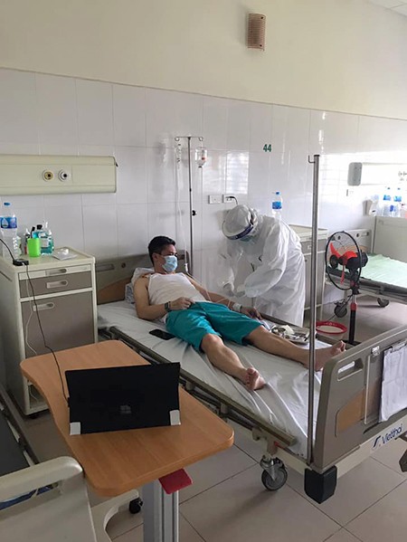 Nguyen Quoc Toan recovered after spending several days in the emergency room at the National Hospital for Tropical Diseases in Hanoi. Photo courtesy of Nguyen Quoc Toan.