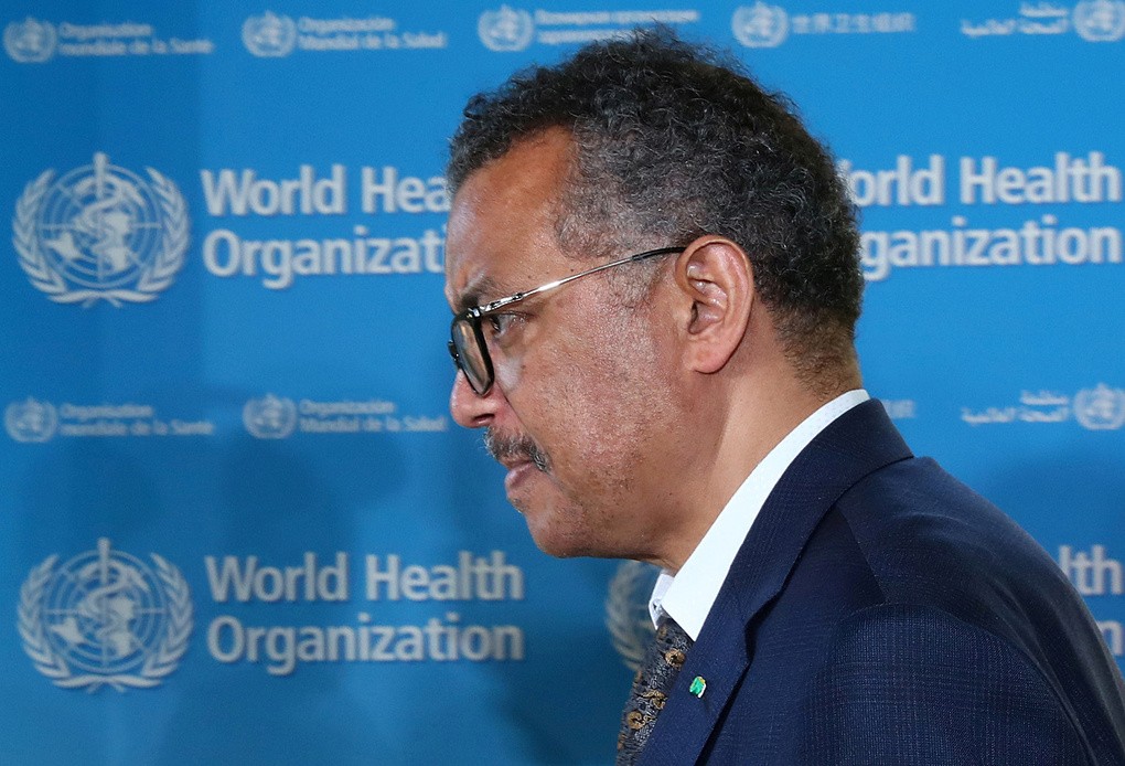 Tổng giám đốc WHO Tedros Adhanom Ghebreyesus trong buổi họp tại thành phố Geneva, Thụy Sĩ, ngày 25/7. Ảnh: Reuters