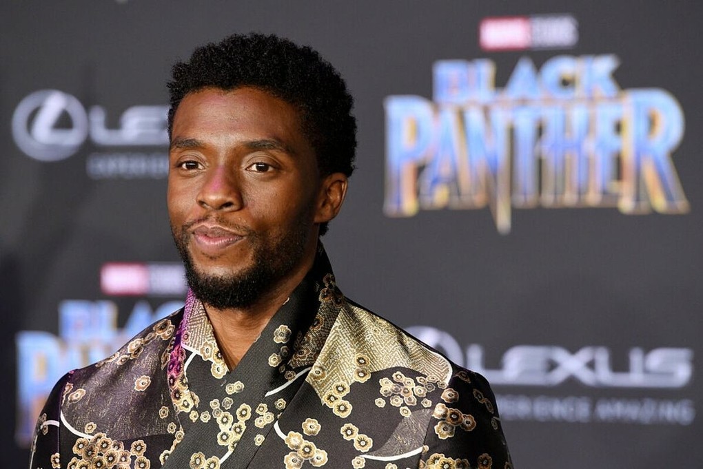 Nam diễn viên Chadwick Boseman trong buổi ra mắt phim Black Panther năm 2018, qua đời hôm 28/8 vì ung thư trực tràng. Ảnh: AP.