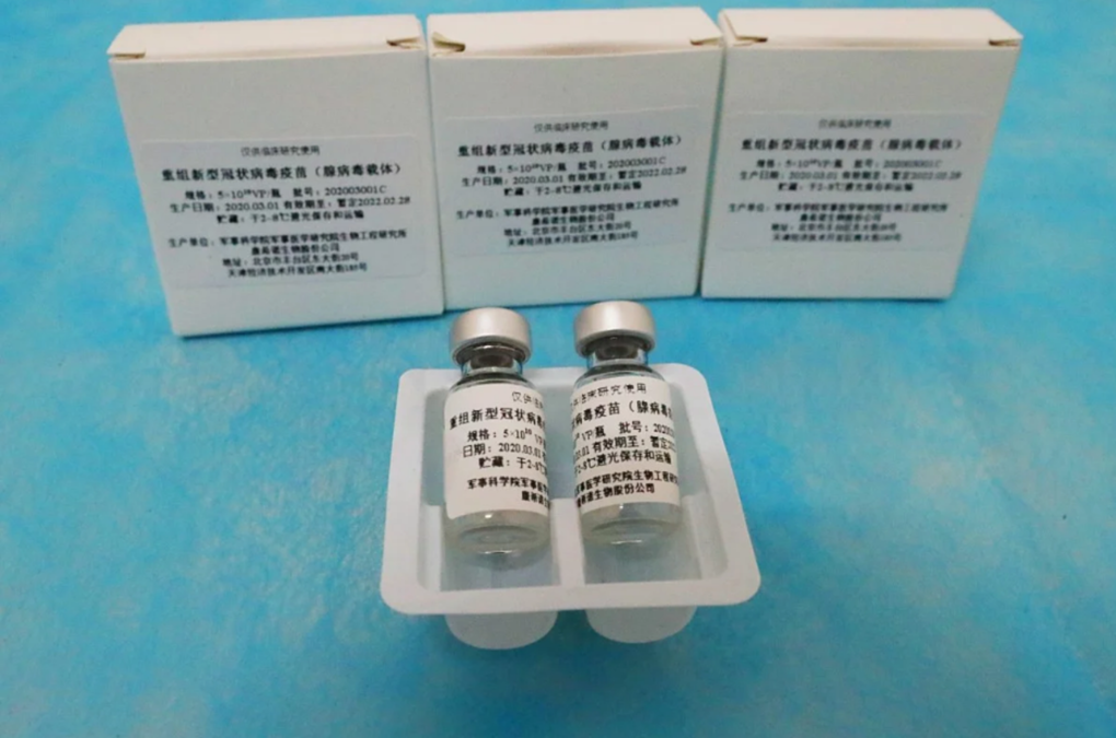 Vaccine thử nghiệm của hãng dược CanSino, Trung Quốc được điều chế dựa trên vector Ad5. Ảnh: Reuters