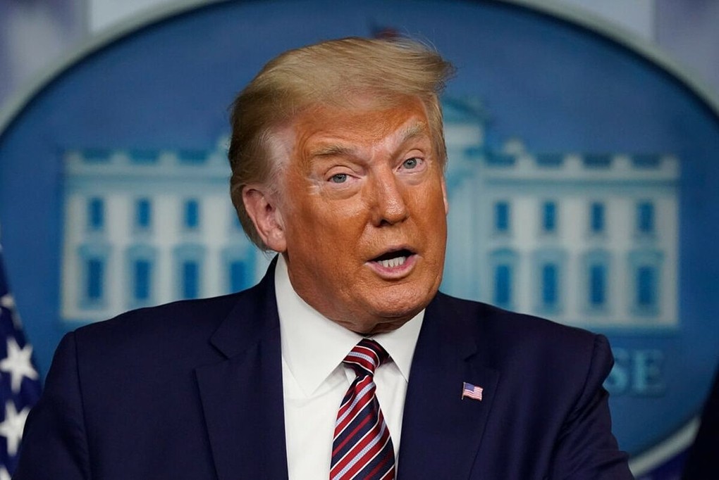 Tổng thống Donald Trump trong cuộc họp tại Nhà Trắng hồi tháng 9/2020. Ảnh: AP