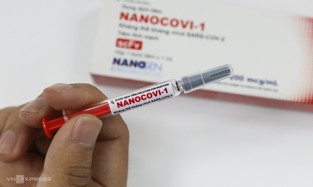 Vaccine Covid-19 có tên Nanocovax do Công ty Nanogen nghiên cứu và sản xuất. Ảnh: Quỳnh Trần.