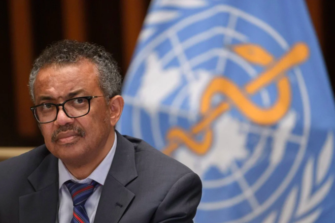 Tổng giám đốc Tedros Adhanom Ghebreyesus của WHO trong cuộc họp tại Thụy Sĩ, tháng 9/2020. Ảnh: AFP