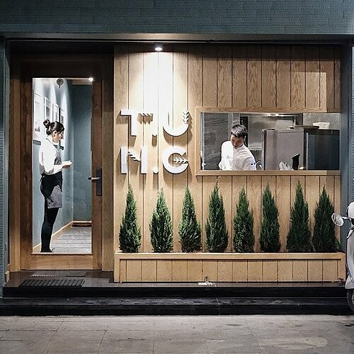 The front door of Tung Dining restaurant in Hanoi. Photo courtesy of Tung Dining.