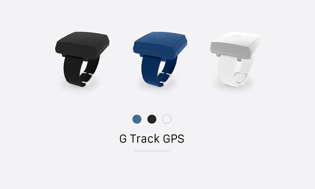 Prototype models of G-Track tracking wristbands, which utilize GPS technologies, developed by Ginnovations.