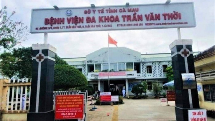 Bệnh viện Đa khoa Trần Văn Thời (Cà Mau), nơi BN22348 đang điều trị cách ly.