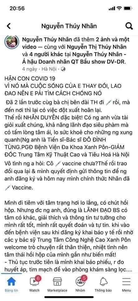 Chia sẻ của một cô gái được tiêm vaccine Covid-19 nhờ mối quan hệ với 