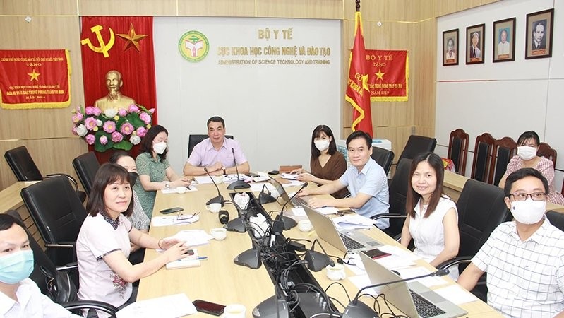 The Vietnamese Ministry of Health delegation at the virtual conference