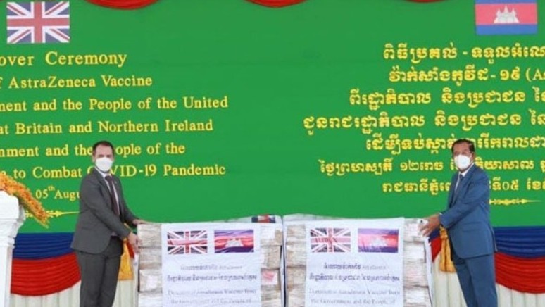 Anh viện trợ 415 nghìn liều vaccine ngừa Covid-19 cho Campuchia