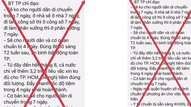 Hà Nội: Thông tin "không cho người dân di chuyển trong 7 ngày" là giả mạo