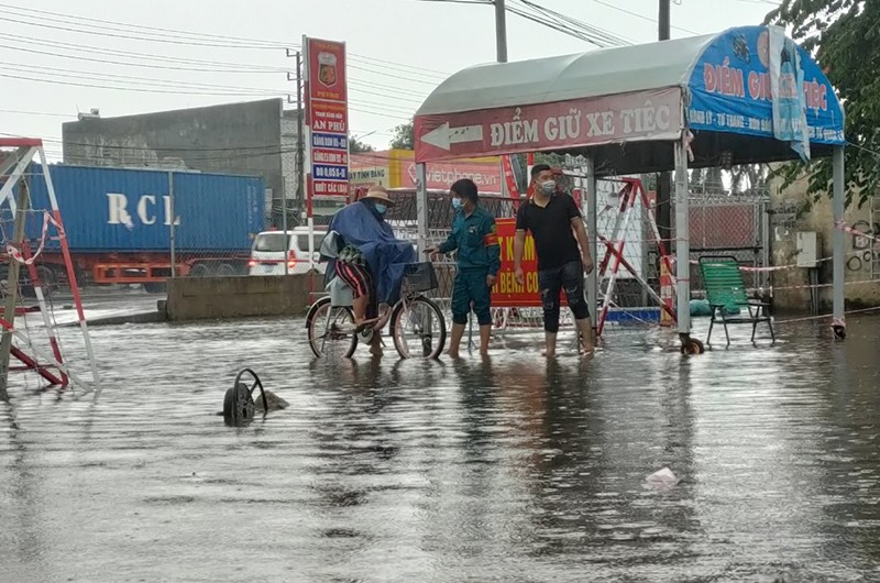 Một chốt kiểm soát trên địa bàn TP Thuận An, tỉnh Bình Dương.