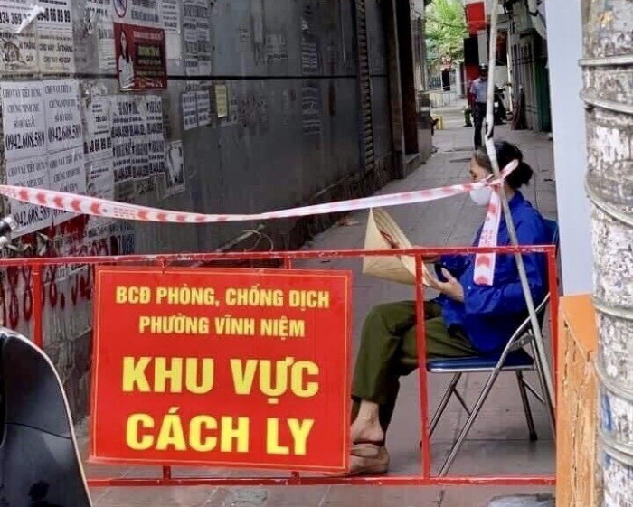 Ngõ nhà cháu N.Đ.M đã được phong tỏa