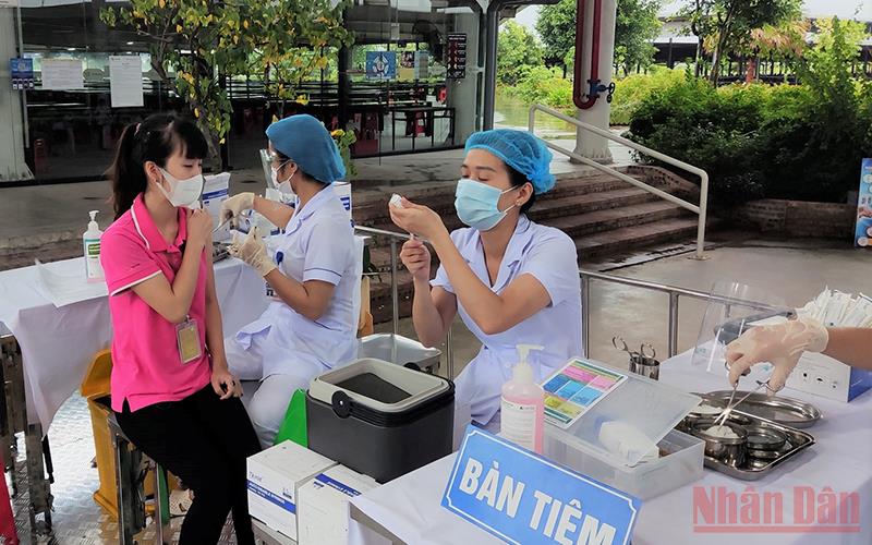 Thái Bình lần đầu sử dụng xe tiêm vaccine lưu động