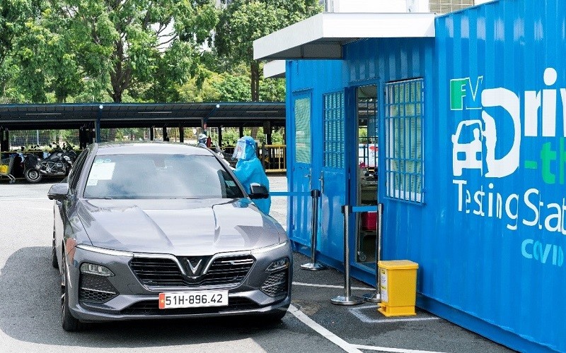 Trạm xét nghiệm theo mô hình Drive-Thru đầu tiên tại Việt Nam đi vào hoạt động.