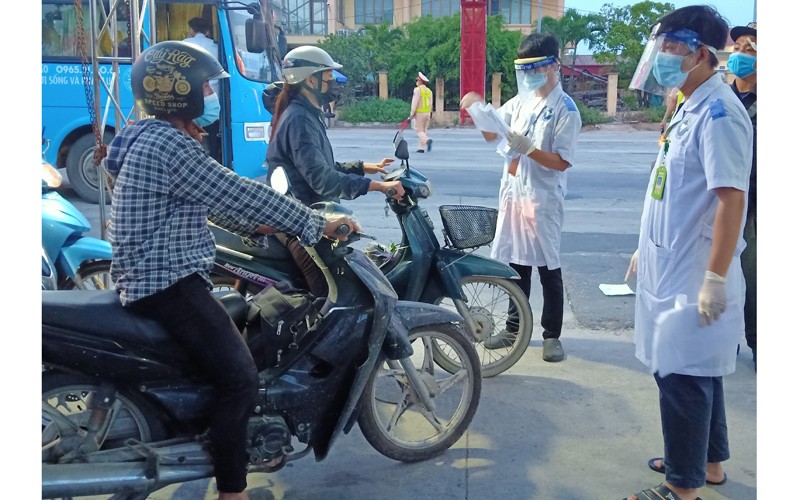 Thái Bình tăng cường kiểm soát người, phương tiện ra, vào địa bàn thông qua 7 chốt kiểm soát liên ngành.