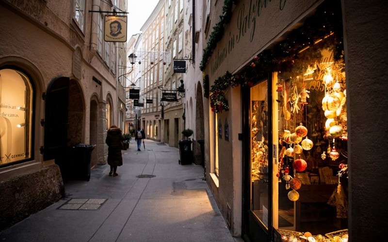 Trung tâm thành phố Salzburg, Áo, ngày 22/11. (Ảnh: Reuters)