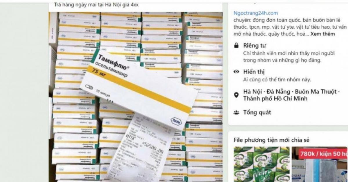 Ngoài thuốc chính hãng trên thị trường còn thuốc Tamiflu xách tay từ Nga