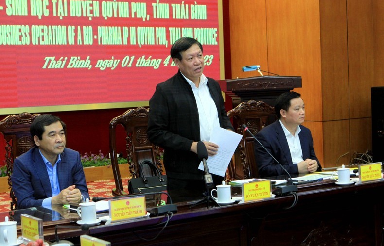 Thứ trưởng Y tế Đỗ Xuân Tuyên đề nghị chính quyền tỉnh Thái Bình hết sức nỗ lực trong công tác giải phóng mặt bằng để sớm triển khai dự án theo lộ trình xây dựng.