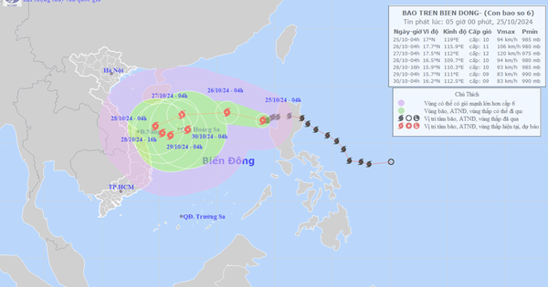 Bão số 6 Trami giật cấp 12 chuyển hướng