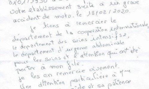 Xúc động lá thư của người mẹ từ Pháp gửi sang cảm ơn bác sĩ Việt