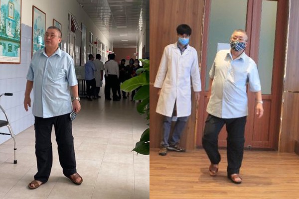 Ông Vượng tìm lại được cảm giác đôi chân sau 38 năm đau đớn triền miên. Ảnh: T.Hạnh