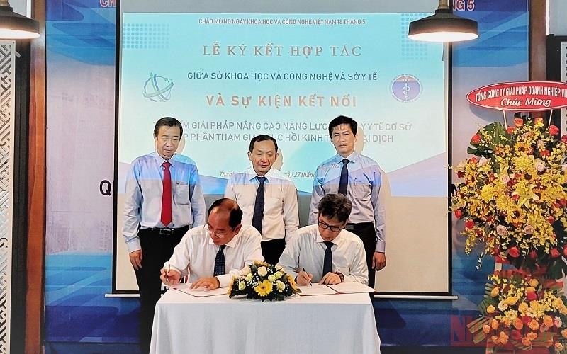 Ký kết hợp tác giữa Sở Khoa học và Công nghệ với Sở Y tế Thành phố Hồ Chí Minh.