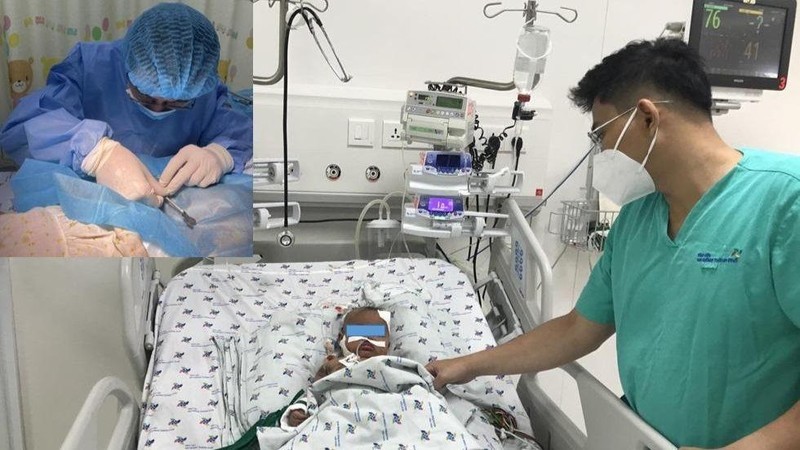 Bé Th. được truyền dịch, truyền máu, chế phẩm máu, kháng sinh, kháng giun… nên tình trạng cải thiện dần. (Ảnh: Bệnh viện Nhi Đồng Thành phố cung cấp)