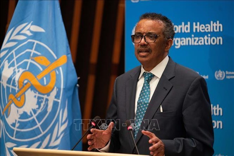 Tổng Giám đốc WHO Tedros Adhanom Ghebreyesus phát biểu tại 1 hội nghị ở Geneva, Thụy Sĩ. (Ảnh tư liệu: THX/TTXVN)