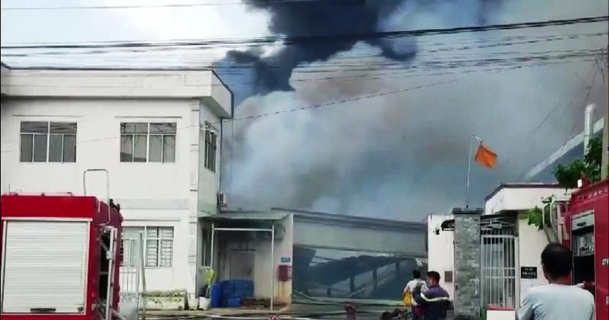 Cháy ở khu công nghiệp Long An, 1 người mất tích