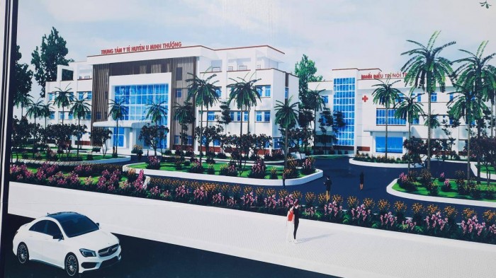 Phối cảnh Trung tâm Y tế huyện U Minh Thượng có 100 giường bệnh.