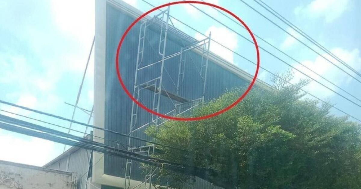 Vị trí xảy ra vụ tai nạn lao động (Ảnh Công an cung cấp)