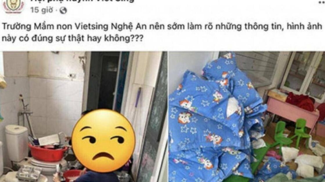 Kiểm tra thông tin trường mầm non rửa khay ăn của trẻ bên bồn cầu vệ sinh