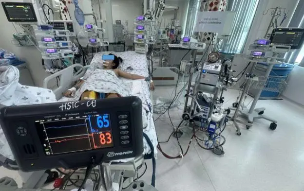 Bệnh nhi viêm cơ tim cấp điều trị tại Bệnh viện Nhi đồng TP.HCM.