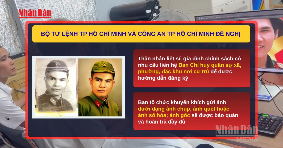 [Video] TP Hồ Chí Minh phục dựng miễn phí ảnh liệt sĩ tặng thân nhân và gia đình chính sách