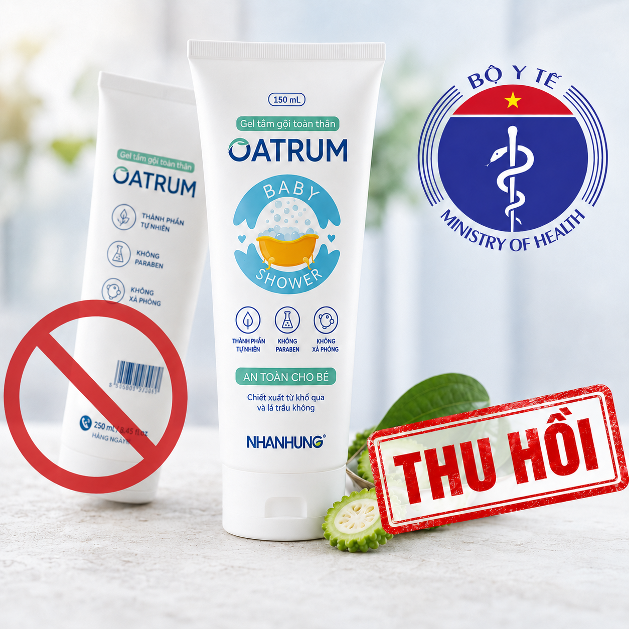 Bộ Y tế thu hồi 2 lô sản phẩm tắm gội Bộ Y tế thu hồi 2 lô sản phẩm tắm gội