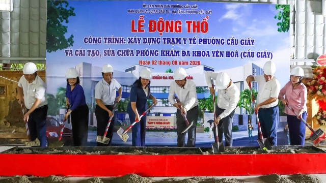 Hà Nội: Phường Cầu Giấy khởi công hai công trình y tế, nâng cao năng lực chăm sóc sức khỏe ban đầu
