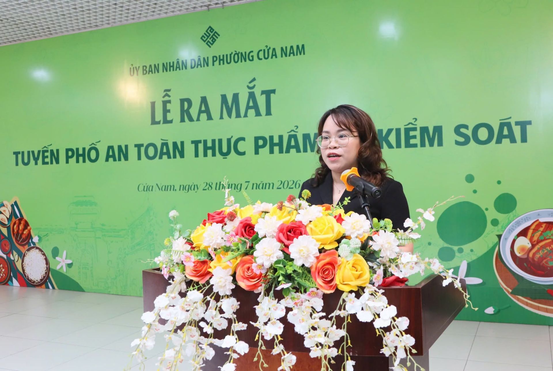 Đồng chí Trịnh Ngọc Trâm, Ủy viên Ban Thường vụ Đảng ủy, Phó Chủ tịch UBND phường Cửa Nam phát biểu tại Lễ ra mắt mô hình Đồng chí Trịnh Ngọc Trâm, Ủy viên Ban Thường vụ Đảng ủy, Phó Chủ tịch UBND phường Cửa Nam phát biểu tại Lễ ra mắt mô hình
