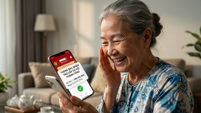 Người dân có thể nhận lương hưu và trợ cấp an sinh xã hội qua ứng dụng VNeID từ cuối tháng 9